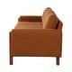 preview thumbnail 12 of 59, Christopher Knight Home - Adley Modern Upholstered 83.86 Inch 3-Seater Sofa with Curved Armrests and Solid Wood Legs