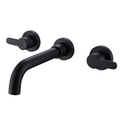 Rbrohant Wall Mounted Bathroom Sink Faucet 8" Widespread Mixer Tap