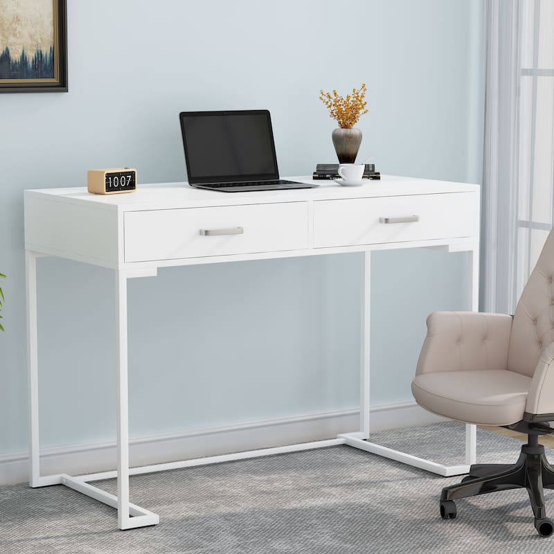 Computer Writing Study Desk with 2 Drawers