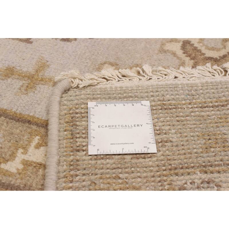 ECARPETGALLERY Hand-knotted Royal Oushak Light Grey Wool Rug - 8'0 x 9'9