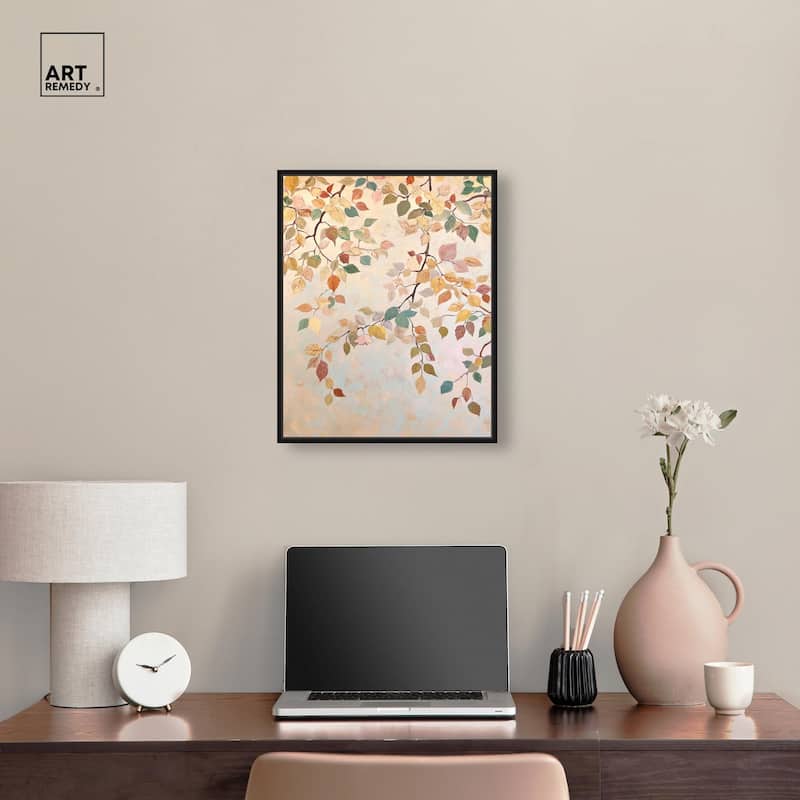 Leaf Swirl Canvas by Art Remedy
