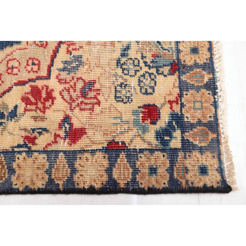 ECARPETGALLERY Hand-knotted Antalya Vintage Navy Wool Rug - 4'8 x 8'8