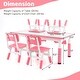 preview thumbnail 16 of 31, Gymax Kids Height Adjustable Table and 4 Chairs Set with Graffiti