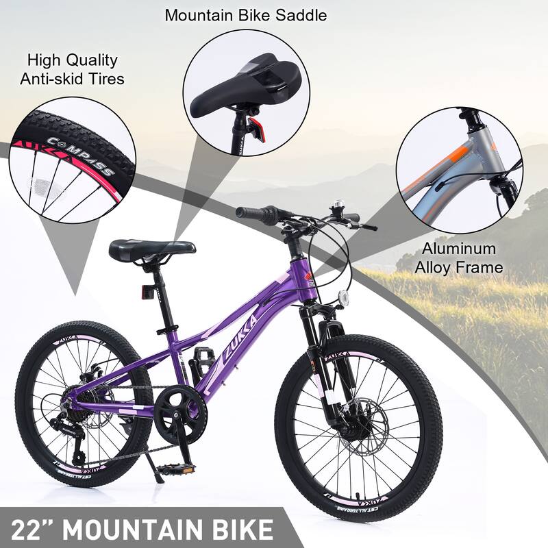 Mountain Bike for Girls and Boys Mountain 20 inch shimano 7-Speed bike
