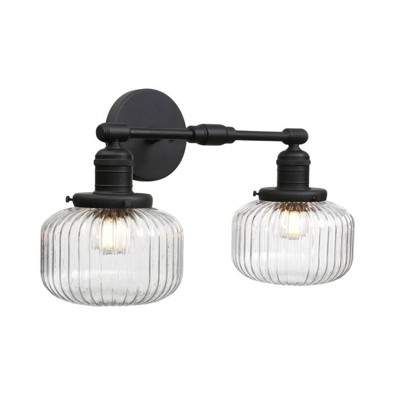2 Light bedroom lights black light fixture glass, metal wall lights