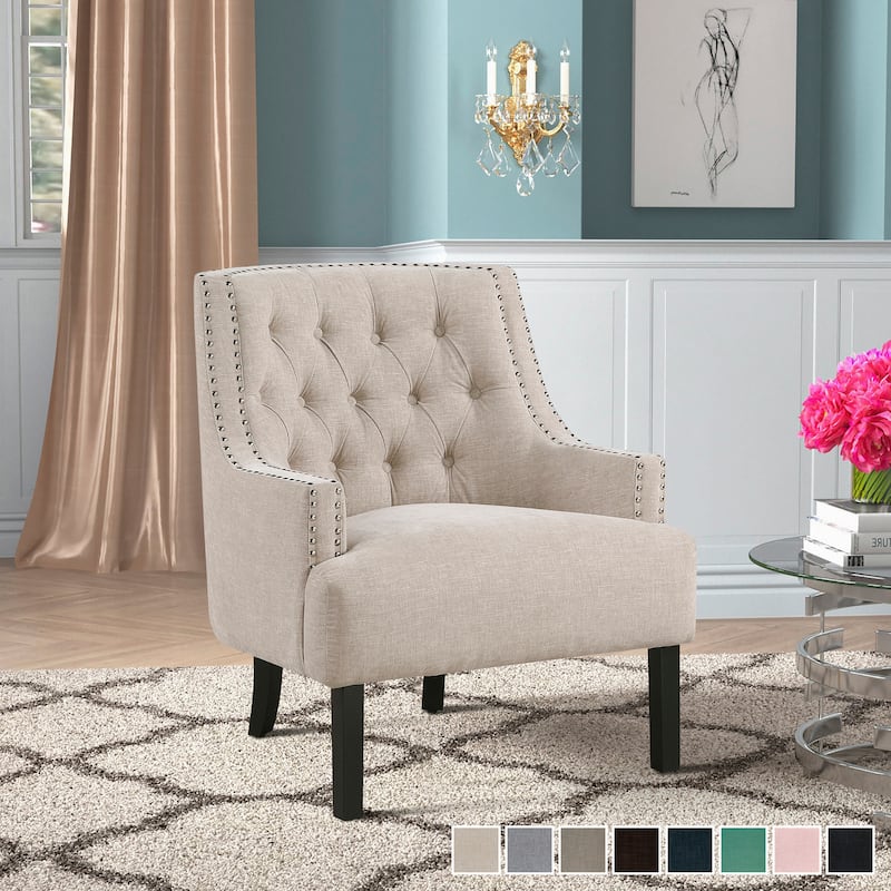 Lorenzi Upholstered Button-tufted Accent Chair