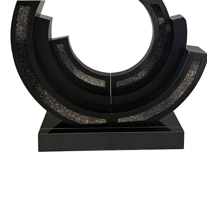 New Design Crushed Diamond Mirrored Console Table, Entryway Table With Diamond Inlay, Long Accent Table, Glass Sofa Table