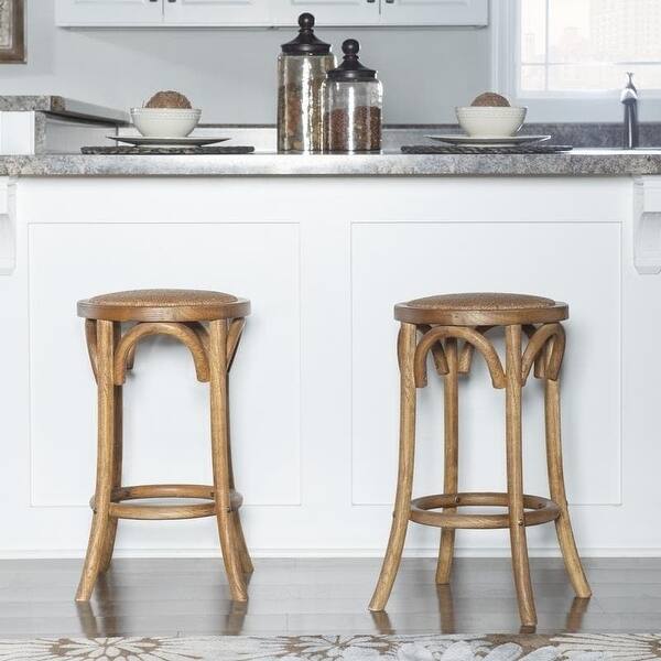 slide 2 of 6, Flint Walnut Backless Counter Stool - N/A
