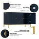 preview thumbnail 15 of 51, Clihome 3 Door Glossy Media Storage Sideboard Accent Cabinet
