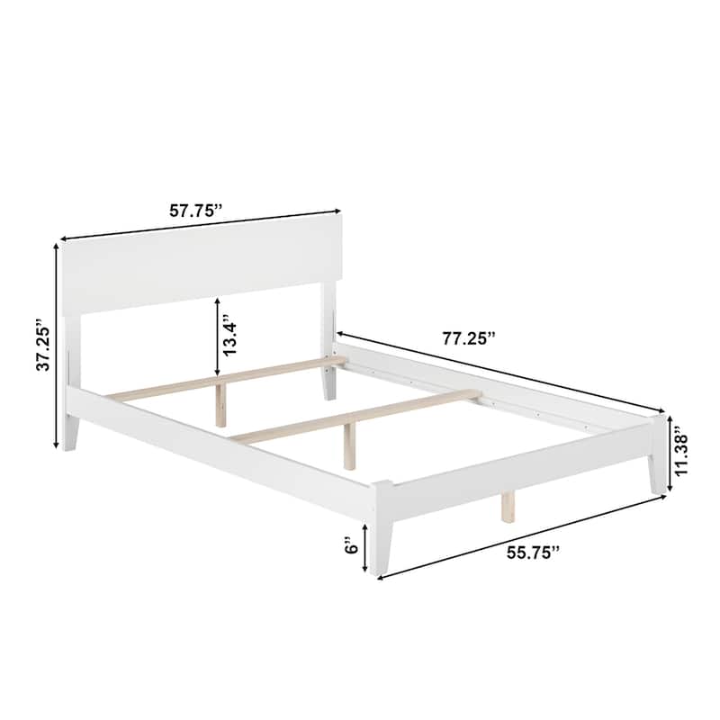 AFI Orlando Full Foundation Bed with Charging Station in White