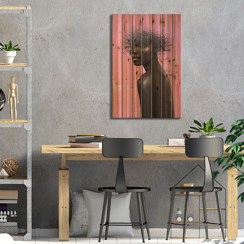 Abstract XIII Print On Wood by Marcio Alek - Multi-Color