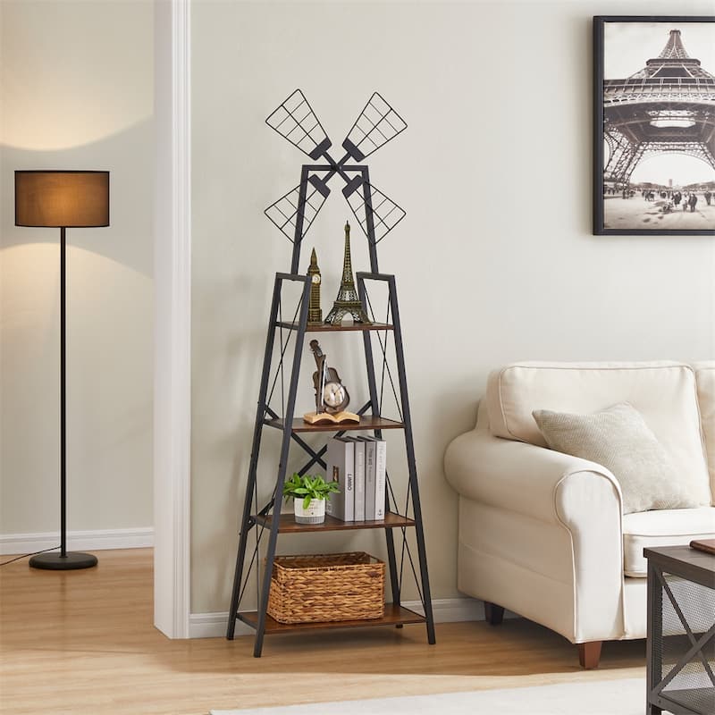 4-Tier Narrow Book Shelf,Bookcase for Home Office,Living Room,Bedroom