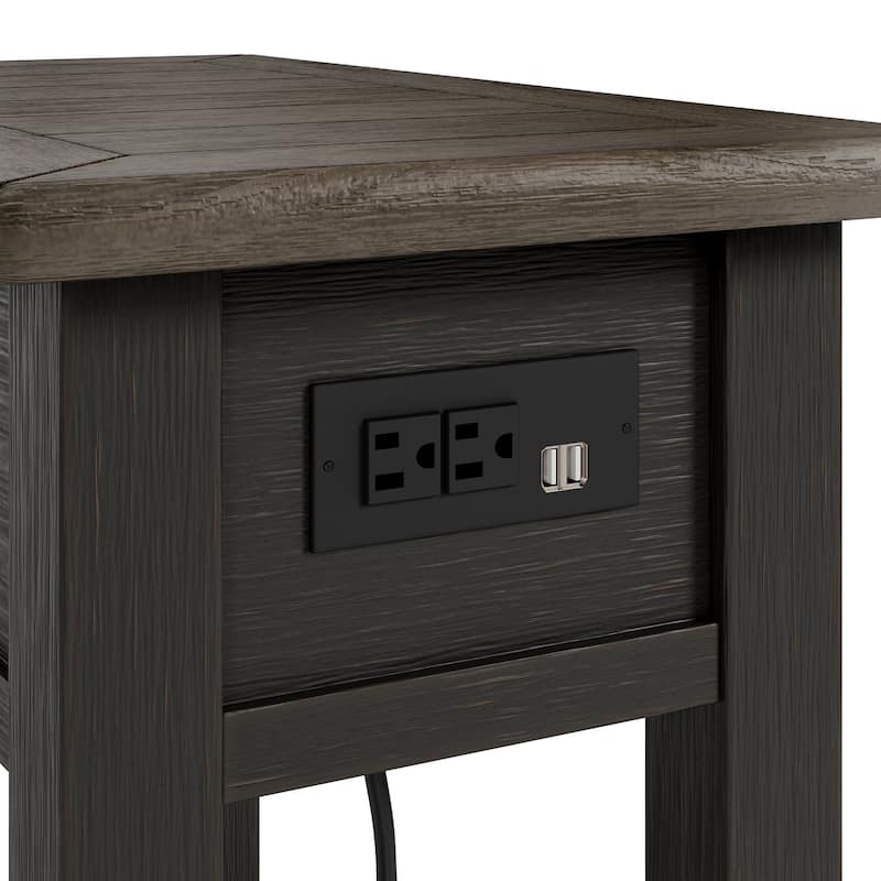 Signature Design by Ashley  Tyler Creek Dark Gray/Brown Chair Side End Table - 24"W x 14"D x 24"H