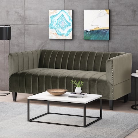 Weymouth Velvet 3-seater Sofa by Christopher Knight Home