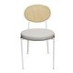 preview thumbnail 12 of 78, Leisuremod Euston Modern Dining Chair Upholstered Velvet or Leather Seat Wicker Back Accent Chair for Home Living Room & Kitchen