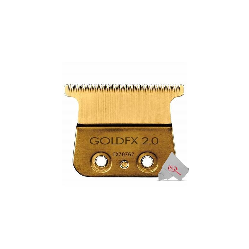 Babyliss Pro Gold FX707G2 Replacement Deep Tooth T-Blade 2.0MM + BaByliss Pro Fade Brush BPFADEB + BaByliss Pro 9" Clipper Comb