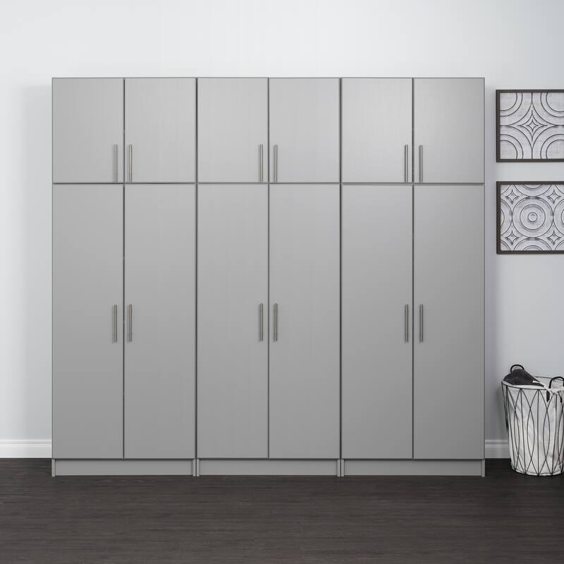 Prepac Elite Tall 2-Door Cabinet with Adjustable Shelves-Functional, Freestanding Garage Storage Cabinet with Doors and Shelves