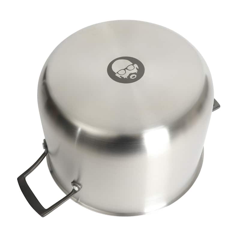 Babish Tri-Ply Stainless Steel Professional Grade Stock Pot w/Lid, 12-Quart