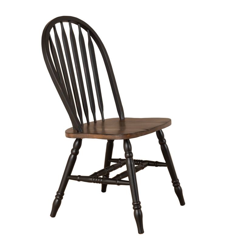 Carolina Crossing Black 5 Piece Pedestal Table Set