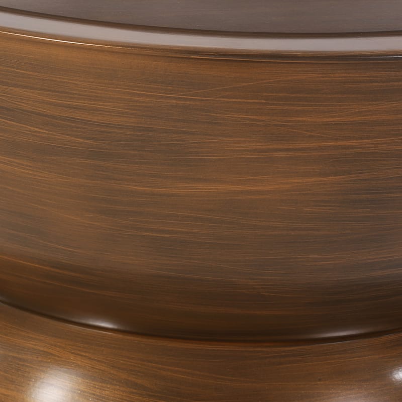 Roomfitters Round Metal Coffee Table, Modern Center Cocktail Table for Living Room, Indoor Outdoor Furniture