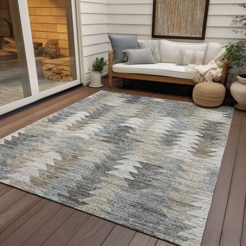 Machine Washable Indoor/ Outdoor Chantille Modern Moroccan Boho Rug