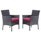 preview thumbnail 3 of 1, Majorca Resin Wicker Patio Dining Chair (Set of 2) Antique Pecan