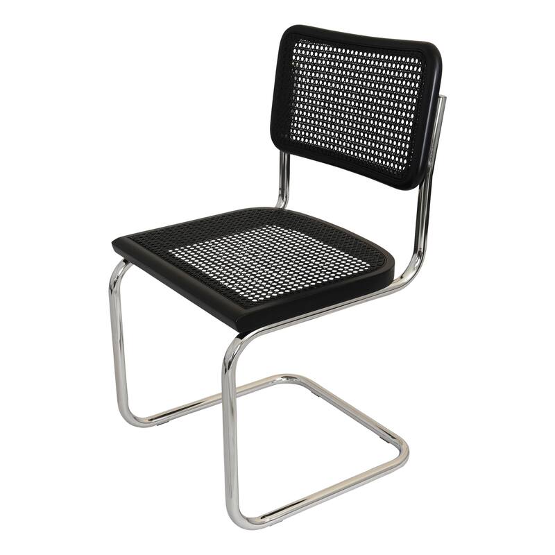 Breuer Chair Company Marcel Breuer Cesca Cane Cantilever Side Chair w/ Chrome Steel Frame (Various Wood & Cane Colors)