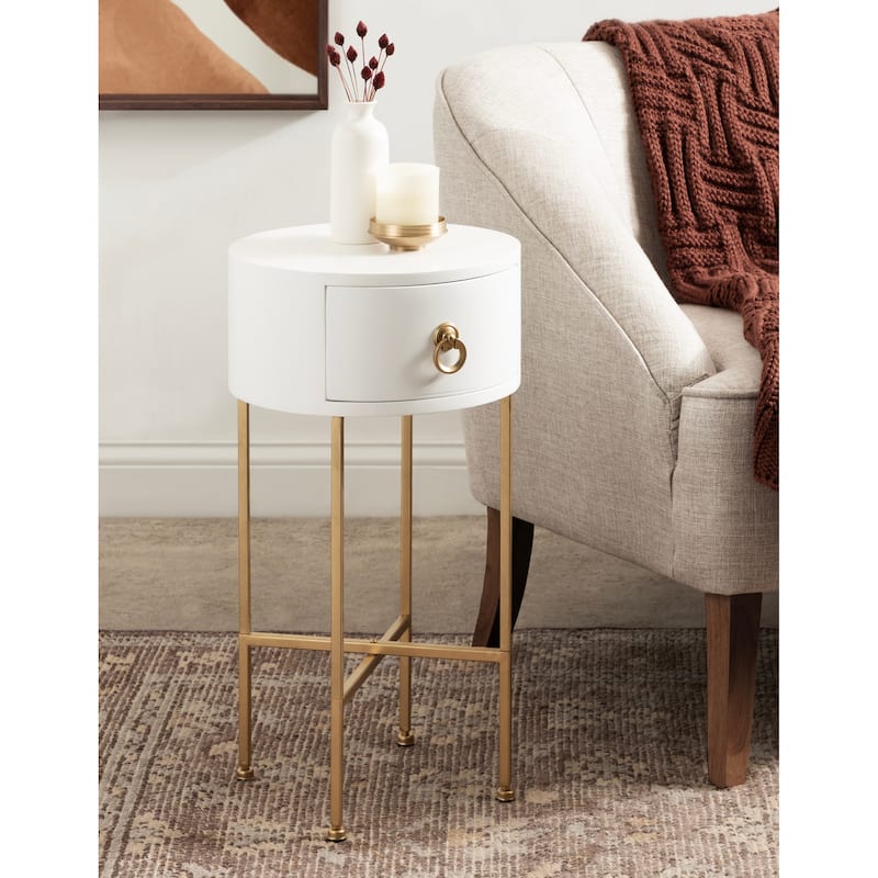 Kate and Laurel Decklyn Glam Round Side Table