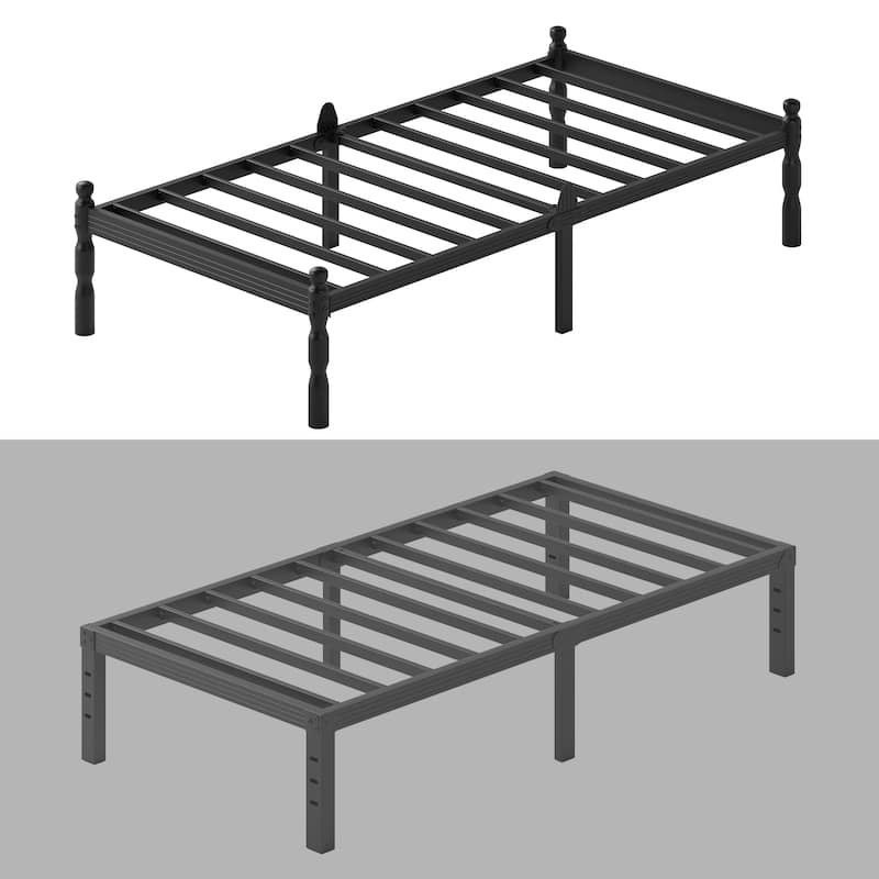 Heavy Duty Anti-Slip Metal Platform Bed with Side Baffles