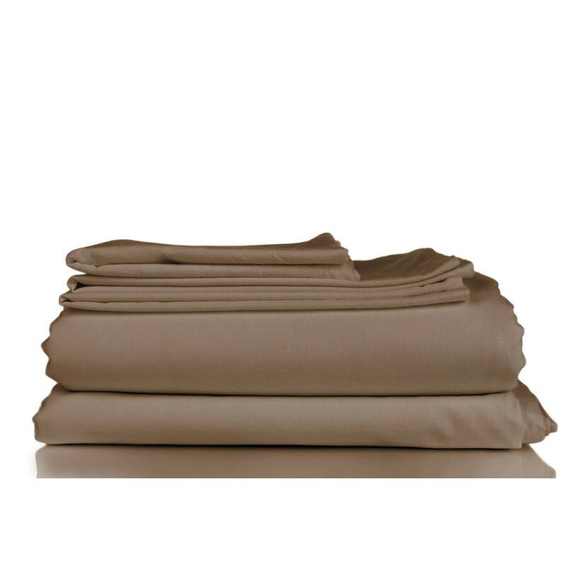 1800TC Soft Microfiber 4-piece Deep-pocket Bed Sheet Set - Taupe - Twin/Twin XL