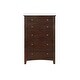 preview thumbnail 1 of 12, Contemporary Style,Chest of Drawers Plywood Pine Veneer for Bedroom,Furniture 5 drawers Tall chest Brown Mix