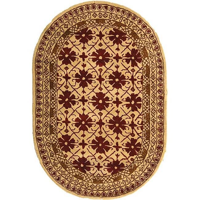 SAFAVIEH Handmade Classic Hamite Traditional Oriental Wool Rug - 7'6" x 9'6" Oval - Assorted