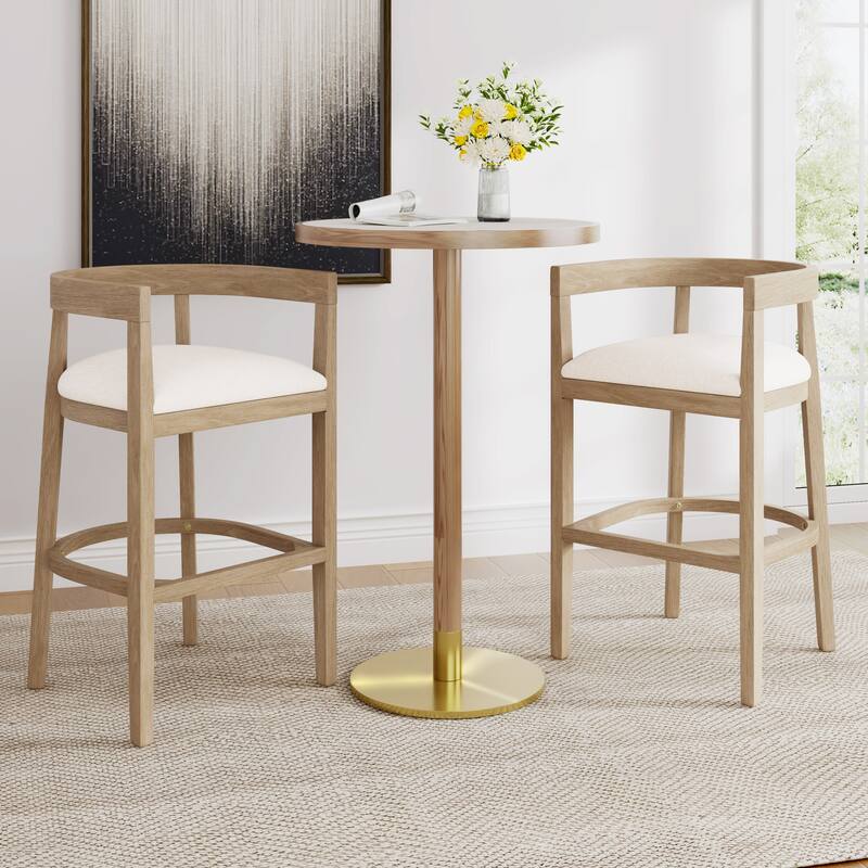 Timel Rubberwood Counter Stool (Set of 2) by Christopher Knight Home