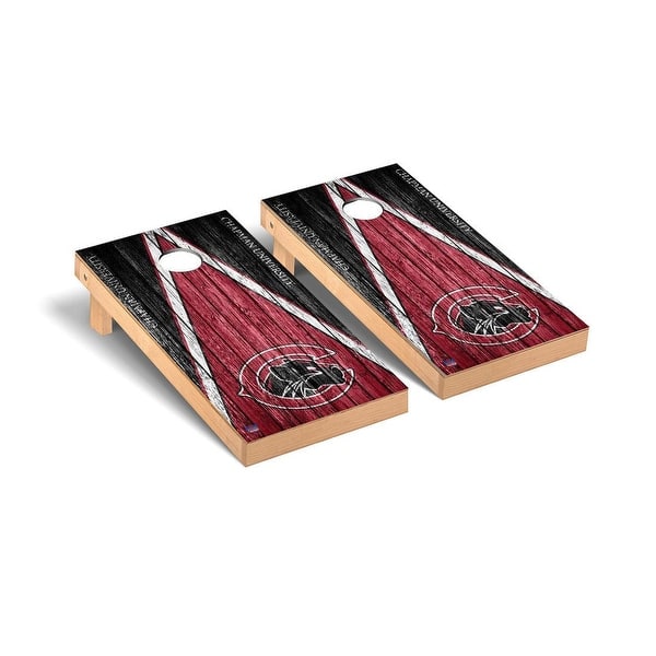 slide 2 of 5, Chapman Panthers Triangle Cornhole Board Set