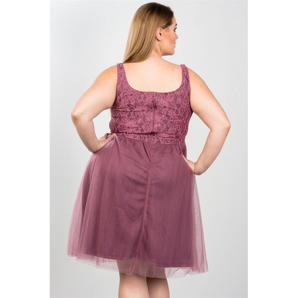 lace top tulle midi dress