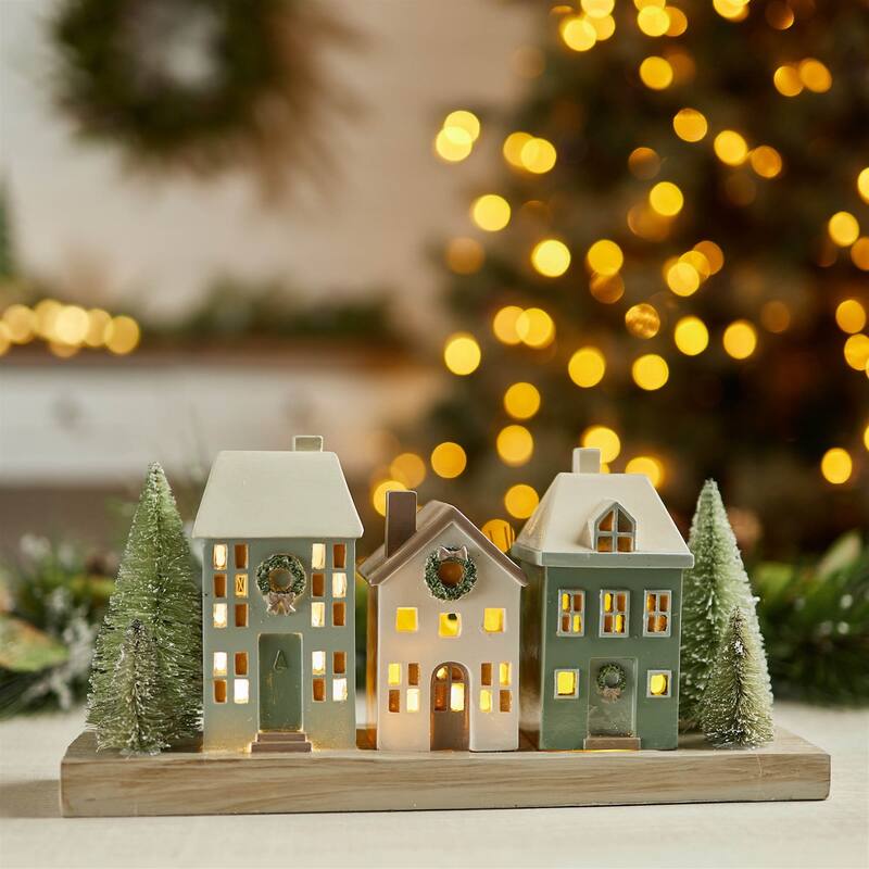 LED Winter Village 11.75"L - N/A