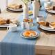 DII Variegated Taupe Fringe Table Runner 13x72