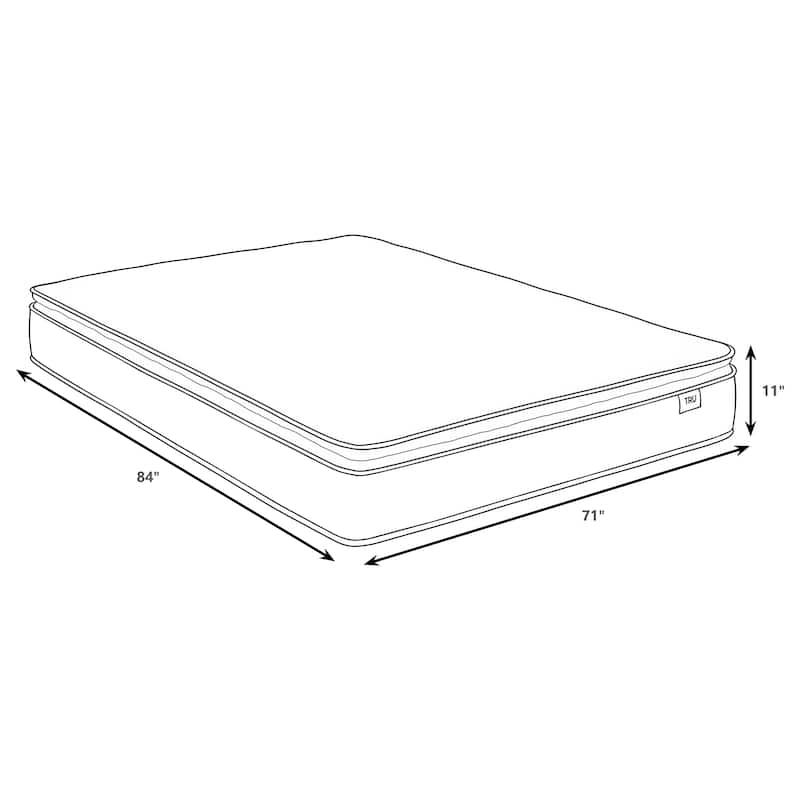 Hayes 11-inch Pillow Top Memory Foam Hybrid Mattress