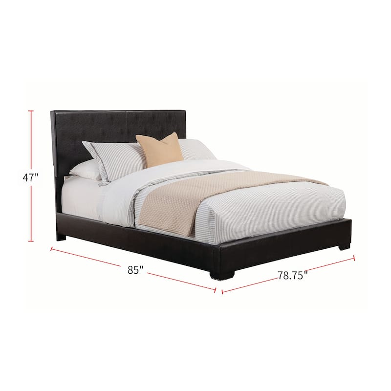 Faux Leather Upholstered Bed