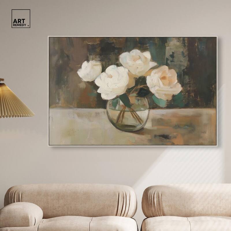 Creamy Cascade Cluster I Canvas by Art Remedy