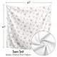 preview thumbnail 3 of 3, Woodland Deer Floral Collection Girl Baby Swaddle Receiving Blanket - Blush Pink, Mint Green and White Boho Watercolor Forest