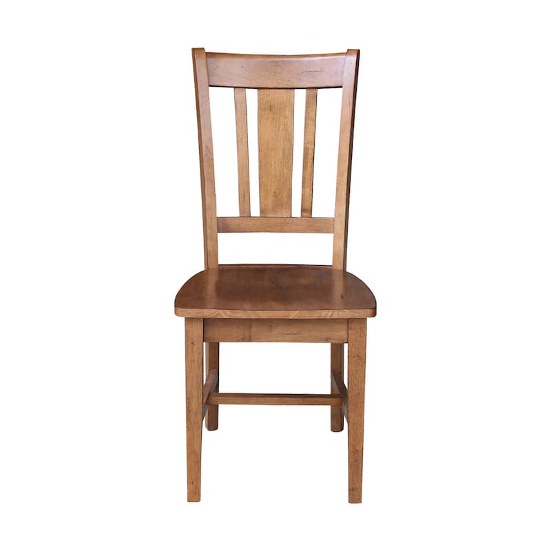 International Concepts Solid Wood San Remo Splatback Chairs - Set of 2