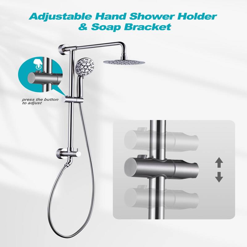 WOWOW Single Handle 7 Spray Patterns Shower Faucet Systerm