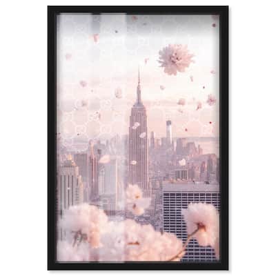 Raining Petals in NYC Shadowbox by Art Remedy