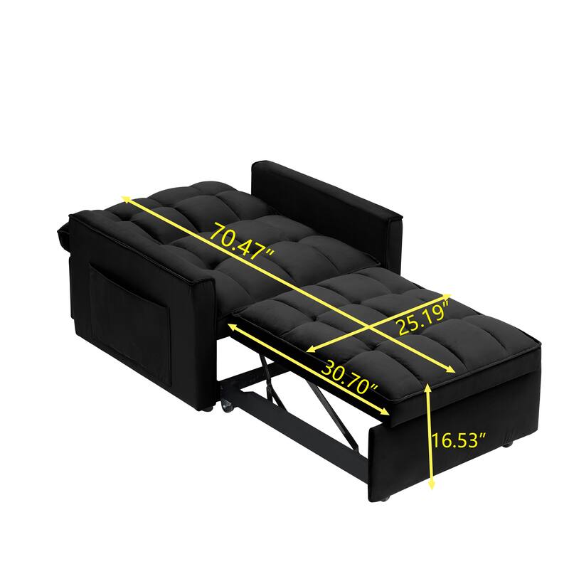 Single 3 in 1 folding sofa bed, single recliner, suitable for small space