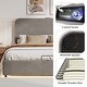 preview thumbnail 30 of 35, Upholstered Queen Hydraulic Storage Bed with RGB LED Light - Elegant Green Velvet Design