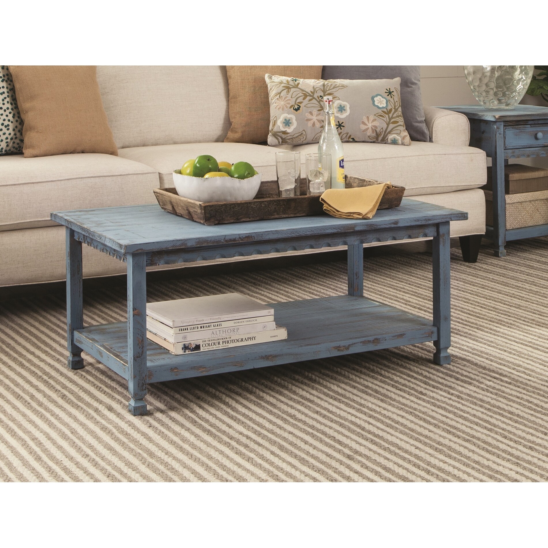 Shop Alaterre Country Cottage Wooden 42 Inch Long Coffee Table