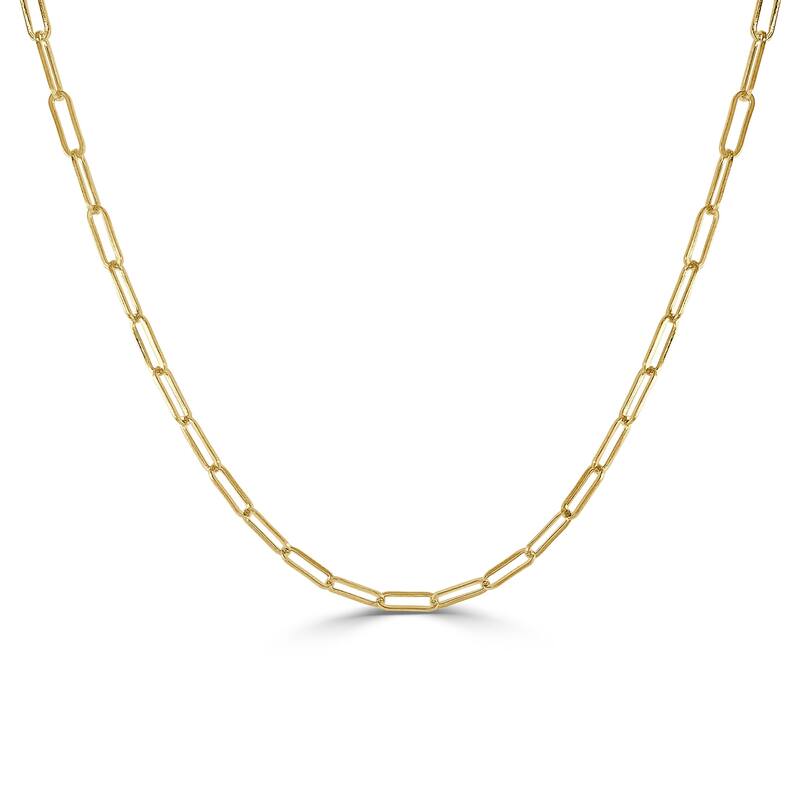 Joelle Collection Gold Link Chain Women's Necklace - 14K Paperclip Link Chain For Her