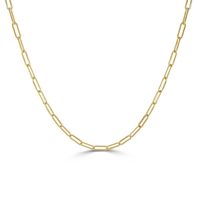Joelle Collection Gold Link Chain Women's Necklace - 14K Paperclip Link Chain For Her