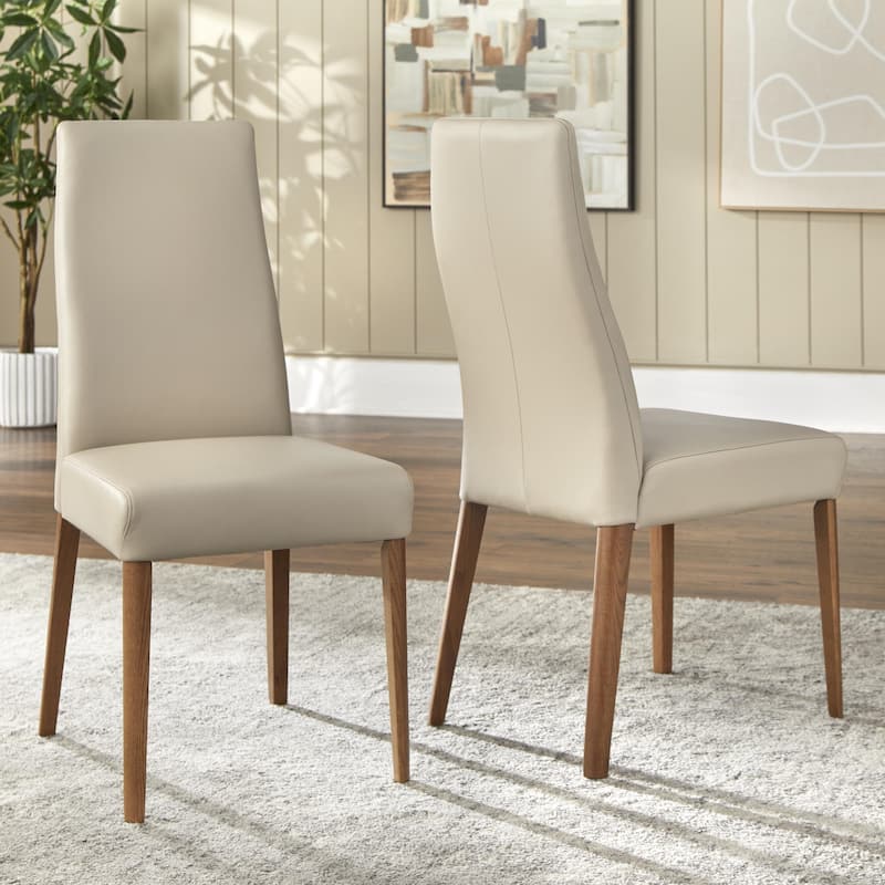 Lifestorey Ross Leather Dining Chairs (Set of 2)